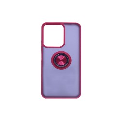 Capa com Anel de suporte para Xiaomi Redmi 13C/Poco C65 Vermelho Fumado Capa com Anel de suporte para Xiaomi Redmi 13C/Poco C65 Vermelho Fumado
